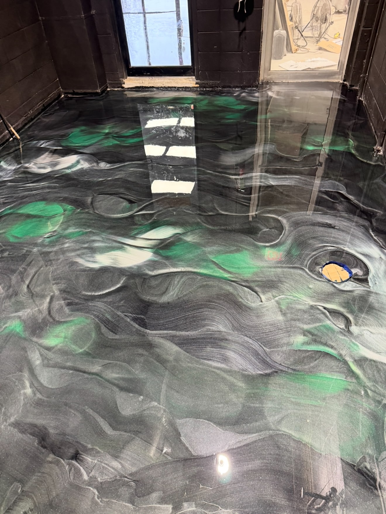 Gold Metallic Floor